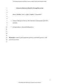 1 a Genomic Reference Panel for Drosophila Serrata 1 2 3 Adam J