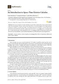 An Introduction to Space–Time Exterior Calculus