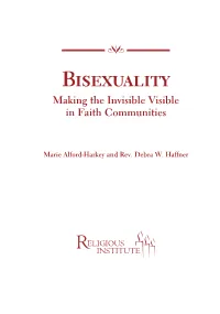 Bisexuality Making the Invisible Visible in Faith Communities