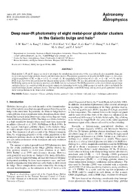 Deep Near-IR Photometry of Eight Metal-Poor Globular Clusters in the Galactic Bulge and Halo