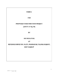 Form 1 for Proposed Consctruction Project