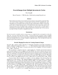 Fractal Images from Multiple Inversion in Circles