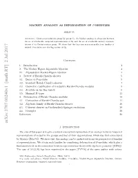Mackey Analogy As Deformation of $\Mathcal {D} $-Modules