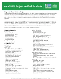 Non-GMO Project Verified Products