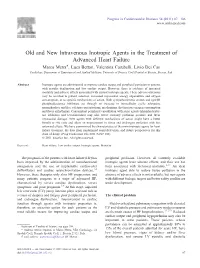 Old and New Intravenous Inotropic Agents in the Treatment Of