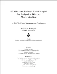 SCADA and Related Technologies for Irrigation District Modernization