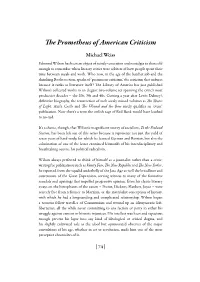 The Prometheus of American Criticism