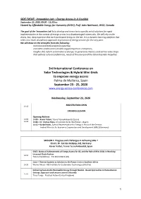 3Rd International Conference on Solar Technologies & Hybrid Mini Grids To