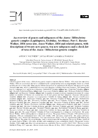 An Overview of Genera and Subgenera of the Asura / Miltochrista Generic Complex (Lepidoptera, Erebidae, Arctiinae)