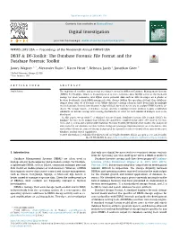 DB3F &amp; DF-Toolkit