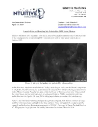 Intuitive Machines 3700 Bay Area Blvd., Suite 100 Houston, TX 77058 Phone: (281)280-3703 Web: Intuitivemachines.Com