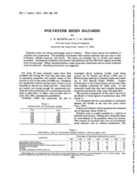 Polyester Resin Hazards by L