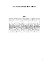The Evolution of Securitization Theory