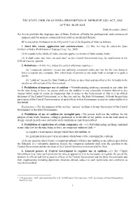 The State Emblem of India (Prohibition of Improper Use) Act, 2005 Act No