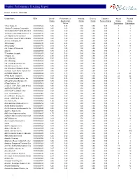 Vendor Performance Tracking Report