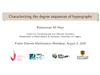 Characterizing the Degree Sequences of Hypergraphs
