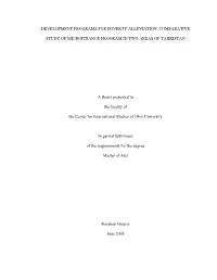 Development Programs for Poverty Alleviation: Comparative