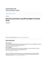 Dual Protocol Performance Using Wifi and Zigbee for Industrial WLAN