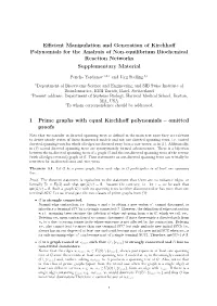 Efficient Manipulation and Generation of Kirchhoff Polynomials for The