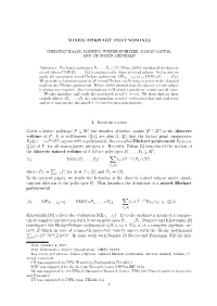 Mixed Ehrhart Polynomials