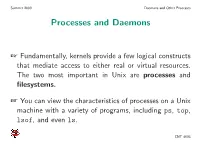Processes and Daemons