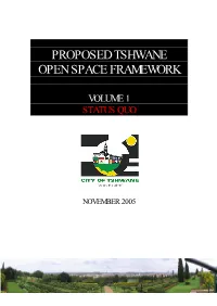 Proposed Tshwane Open Space Framework