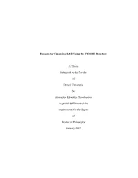 Reasons for Financing R&D Using the SWORD Structure