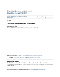 "Review of &lt;I&gt;The Middle East Under Rome&lt;/I&gt;"
