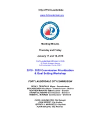 2020 Commission Priorities Workshop