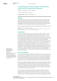 A Case Report on Charcot-Marie-Tooth Disease with a Novel Periaxin Gene Mutation
