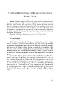 A COMPARATIVE STUDY of TAI JI QUAN and QIGONG Borislava Lecheva