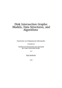 Disk Intersection Graphs: Models, Data Structures, and Algorithms