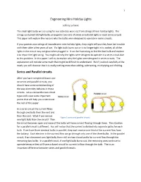 Engineering Mini Holiday Lights Series and Parallel Circuits