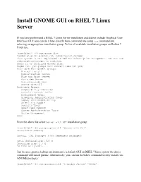 Install GNOME GUI on RHEL 7 Linux Server