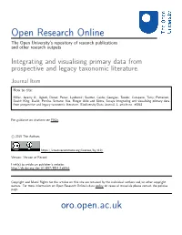 Integrating and Visualising Primary Data from Prospective and Legacy Taxonomic Literature
