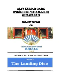 Robocon 2017 the LANDING DISC ROBOCON 2017 THEME and RULE BOOK
