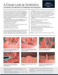 A Closer Look at Synbiotics a Powerful Combination of Prebiotics and Probiotics