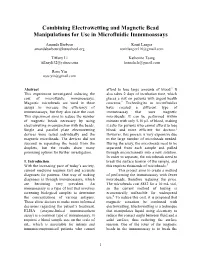 Combining Electrowetting and Magnetic Bead Manipulations for Use in Microfluidic Immunoassays
