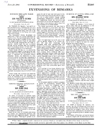 Extensions of Remarks Section
