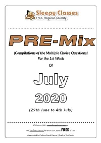 PRE-Mix 1St Week July 2020