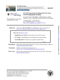 STAT6-Dependent Fashion CCL23 Expression Is Induced by IL-4 in A