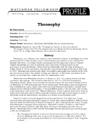 Theosophy Profile