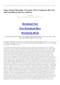 Xgnae [Ebook Pdf] Philosophy of Fearism: Life Is Conducted, Directed and Controlled by the Fear