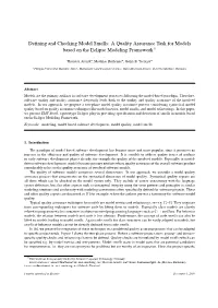 Defining and Checking Model Smells: a Quality Assurance Task