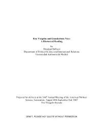 Eric Voegelin and Giambattista Vico: a Rhetorical Reading by Giuseppe