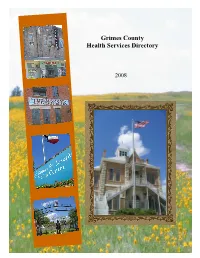 Grimes County Health Services Directory