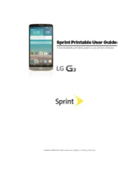 LG G3 User Guide