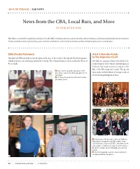 News from the CBA, Local Bars, and More