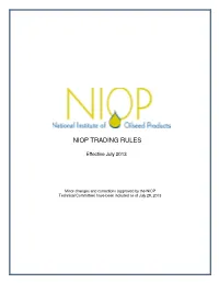Niop Trading Rules