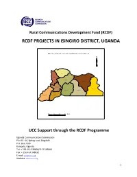 Rcdf Projects in Isingiro District, Uganda